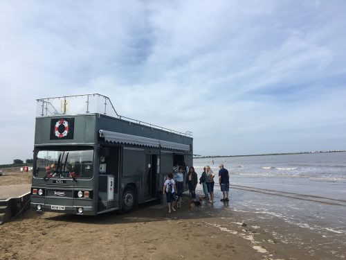 Bus in the sea